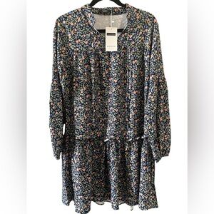 Aogesi Floral tunic short Dress Size Medium NWT boxDA